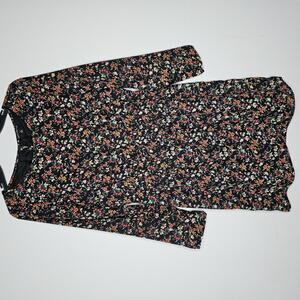 NWOT J. Crew Mercantile Women's Black/Floral Dress Size 6